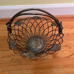 Godinger Silver Plated Grape Vine Basket with Swing Handle